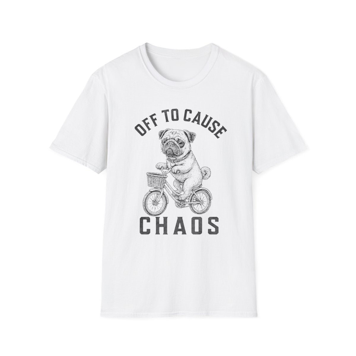 Bicycle Pug Tee - White