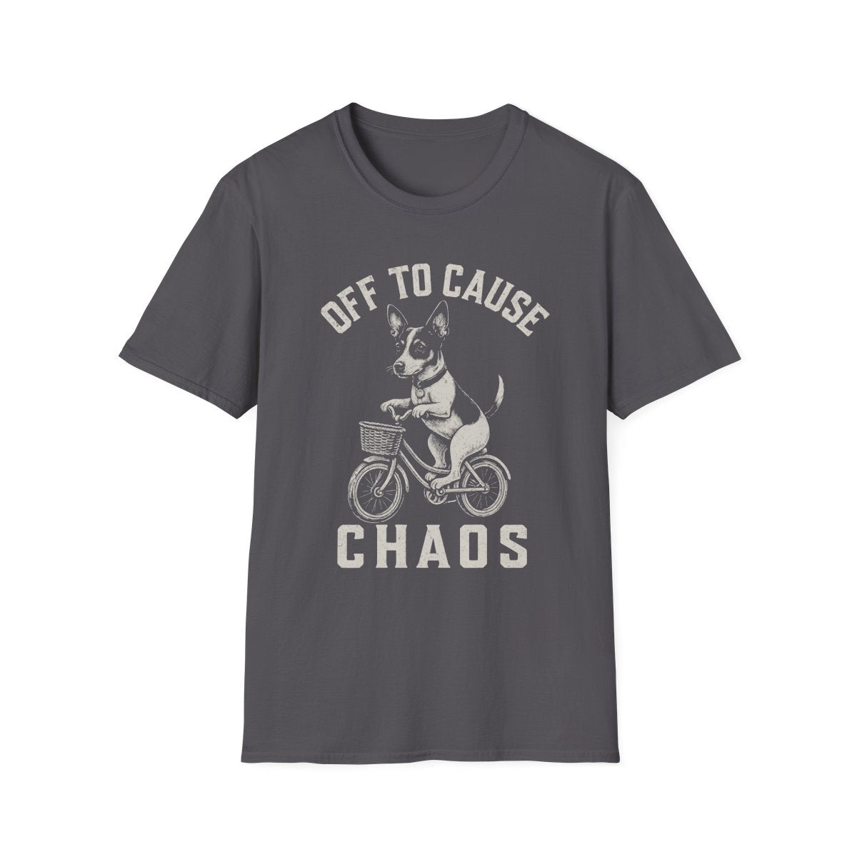 Bicycle Rat Terrier Tee - Charcoal
