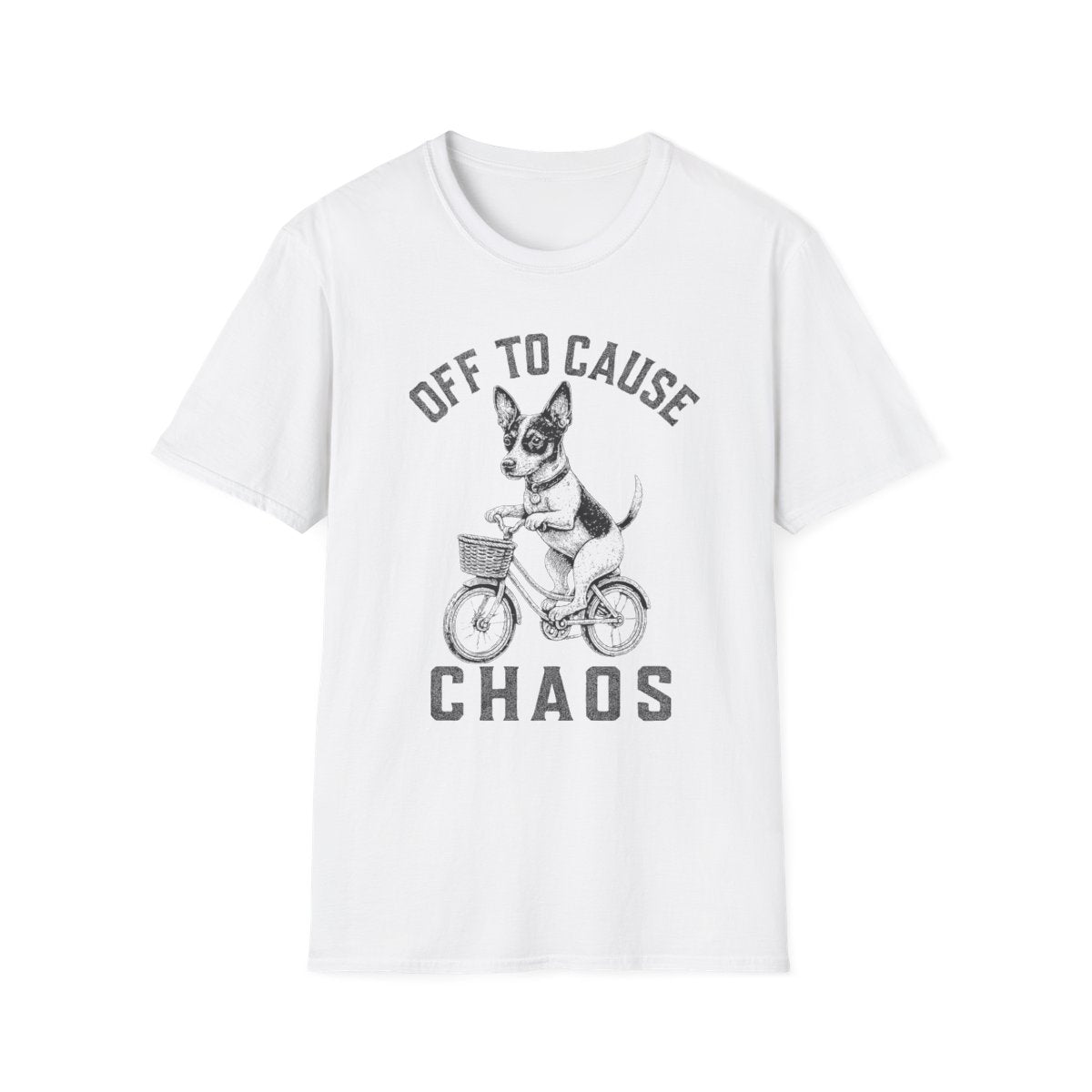 Bicycle Rat Terrier Tee - White