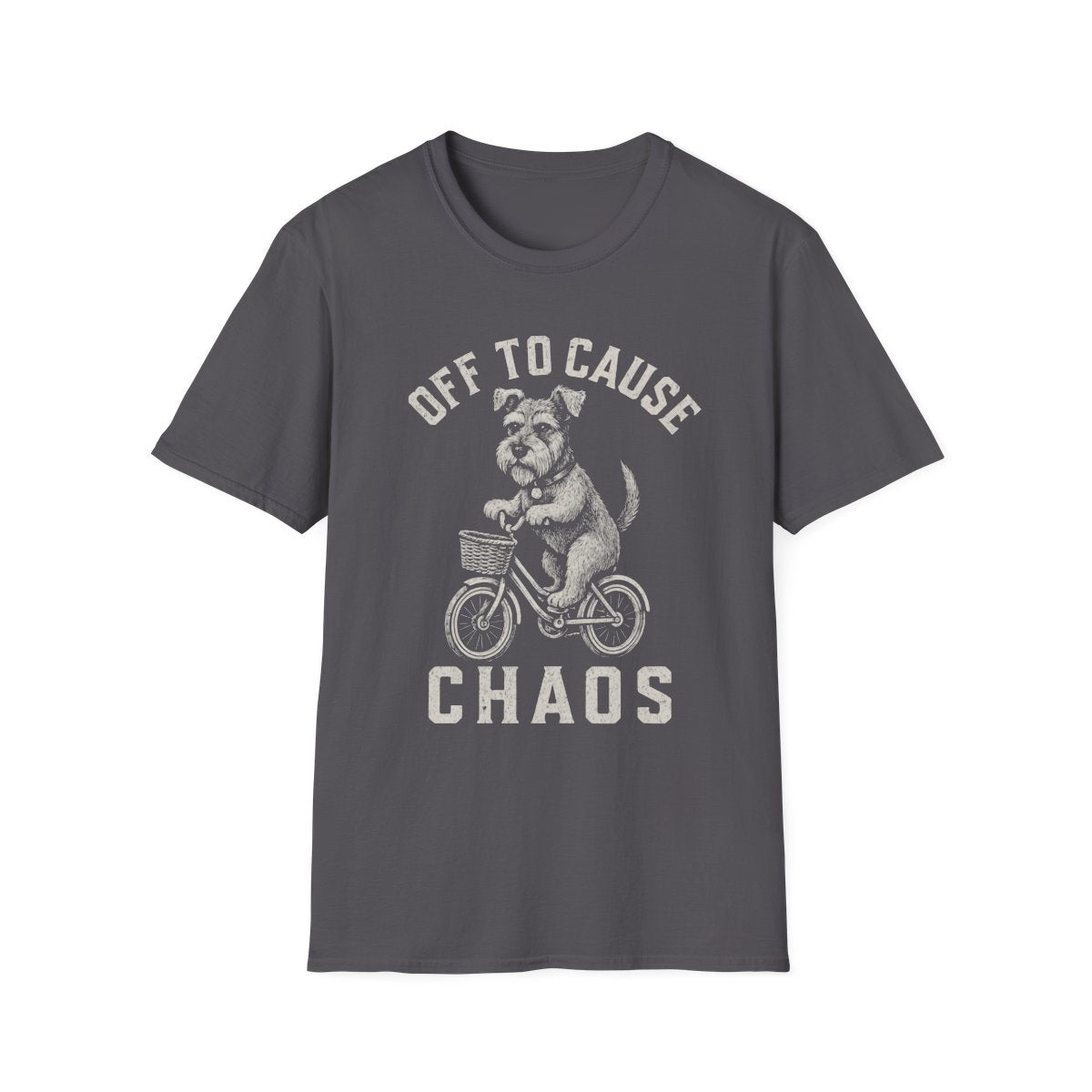 Bicycle Schnauzer Tee - Charcoal