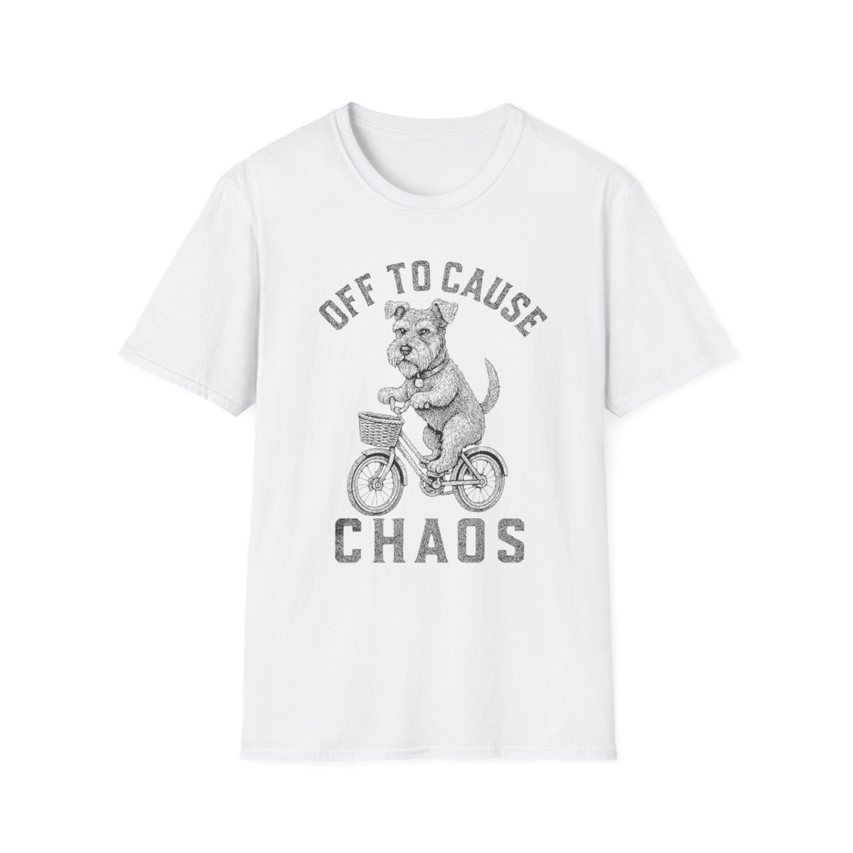 Bicycle Schnauzer Tee - White