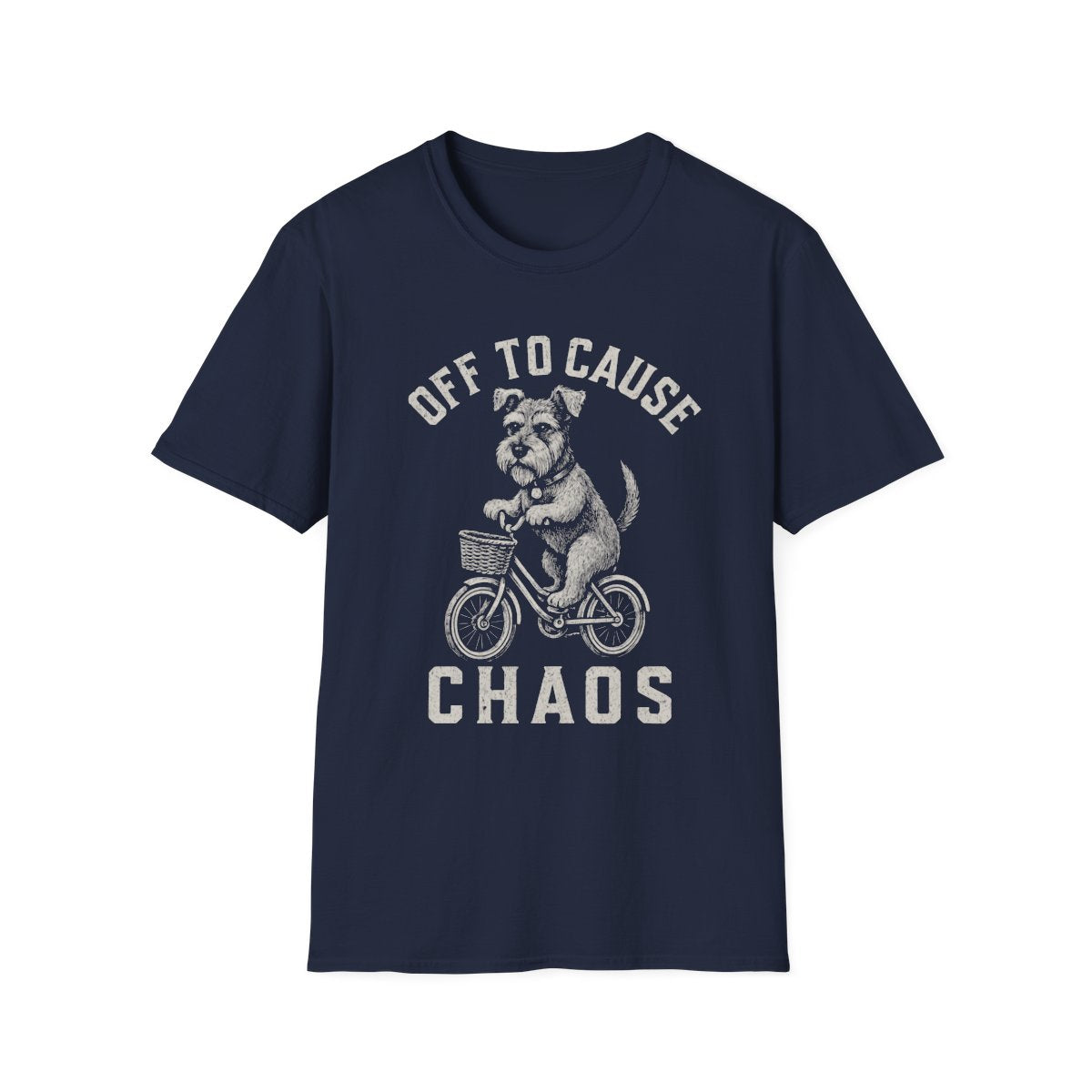 Bicycle Schnauzer Tee - Navy