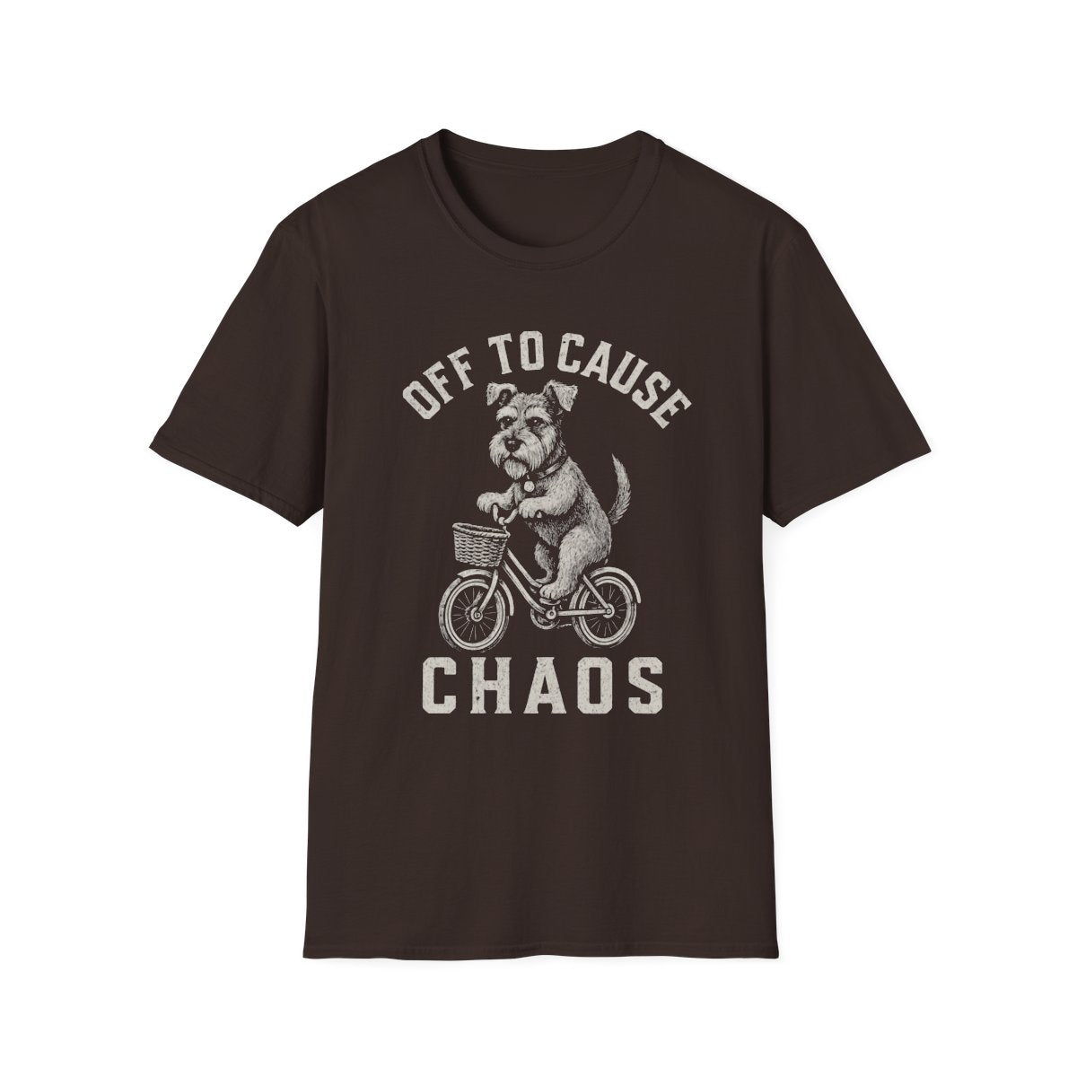 Bicycle Schnauzer Tee - Dark Chocolate