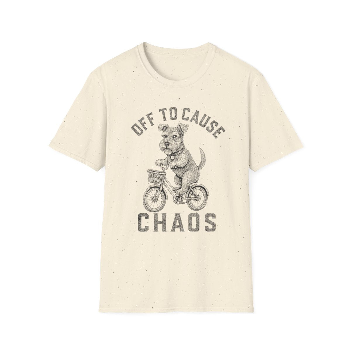 Bicycle Schnauzer Tee - Natural