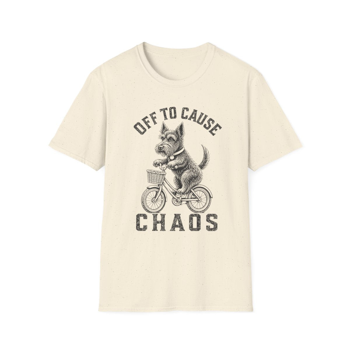 Bicycle Scottish Terrier Tee - Natural
