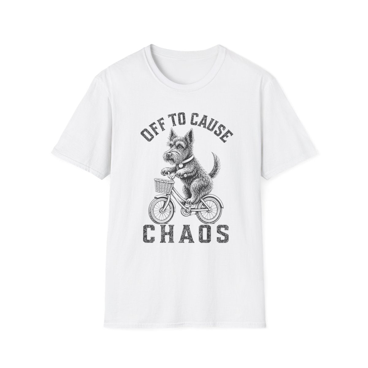 Bicycle Scottish Terrier Tee - White