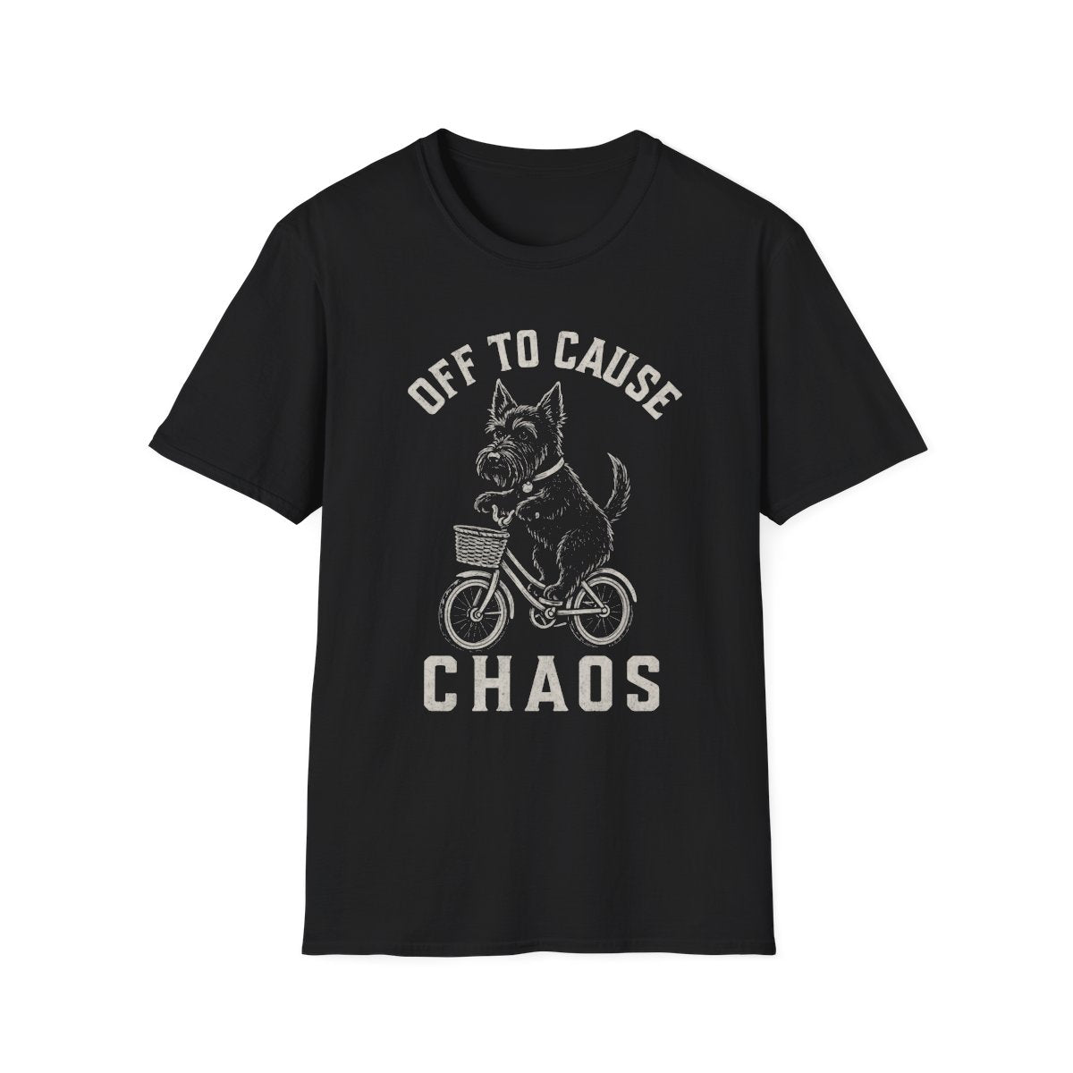 Bicycle Scottish Terrier Tee - Black