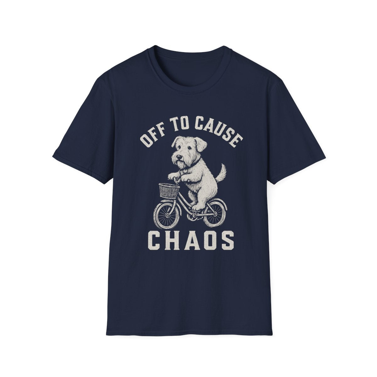 Bicycle Sealyham Terrier Tee - Navy