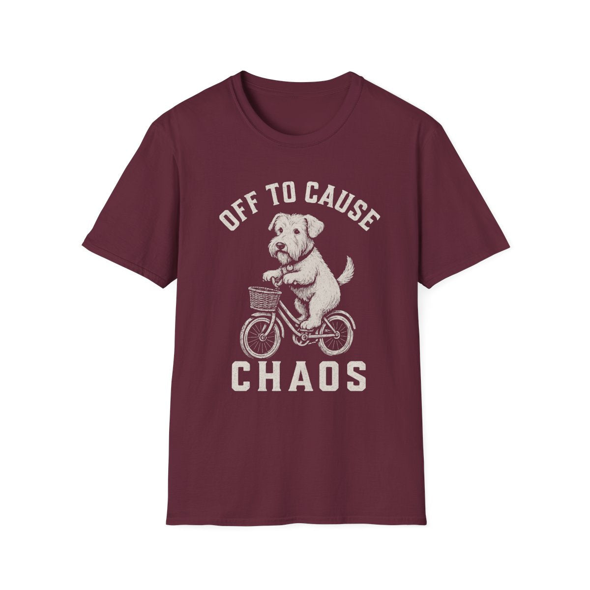 Bicycle Sealyham Terrier Tee - Maroon