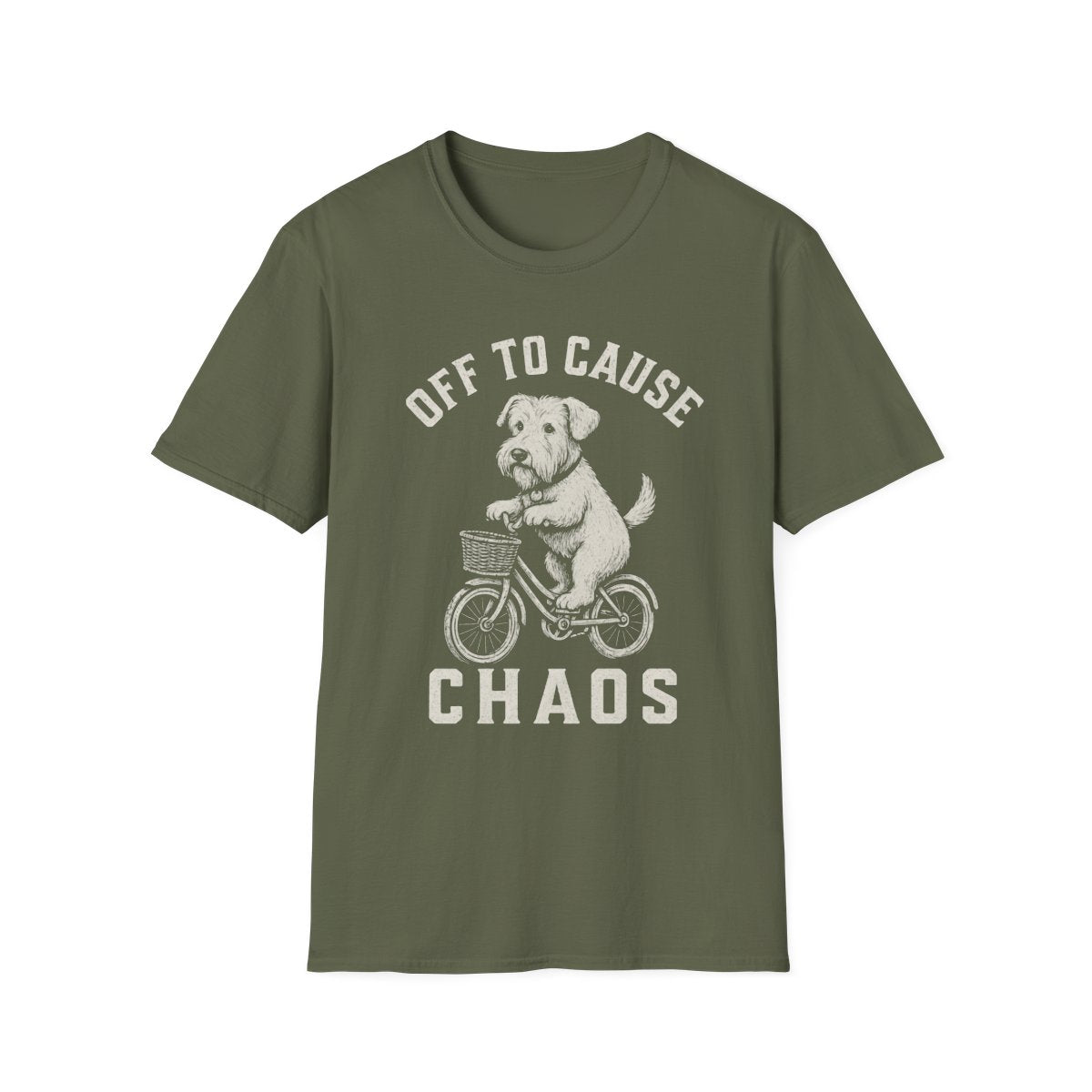Bicycle Sealyham Terrier Tee - Military Green
