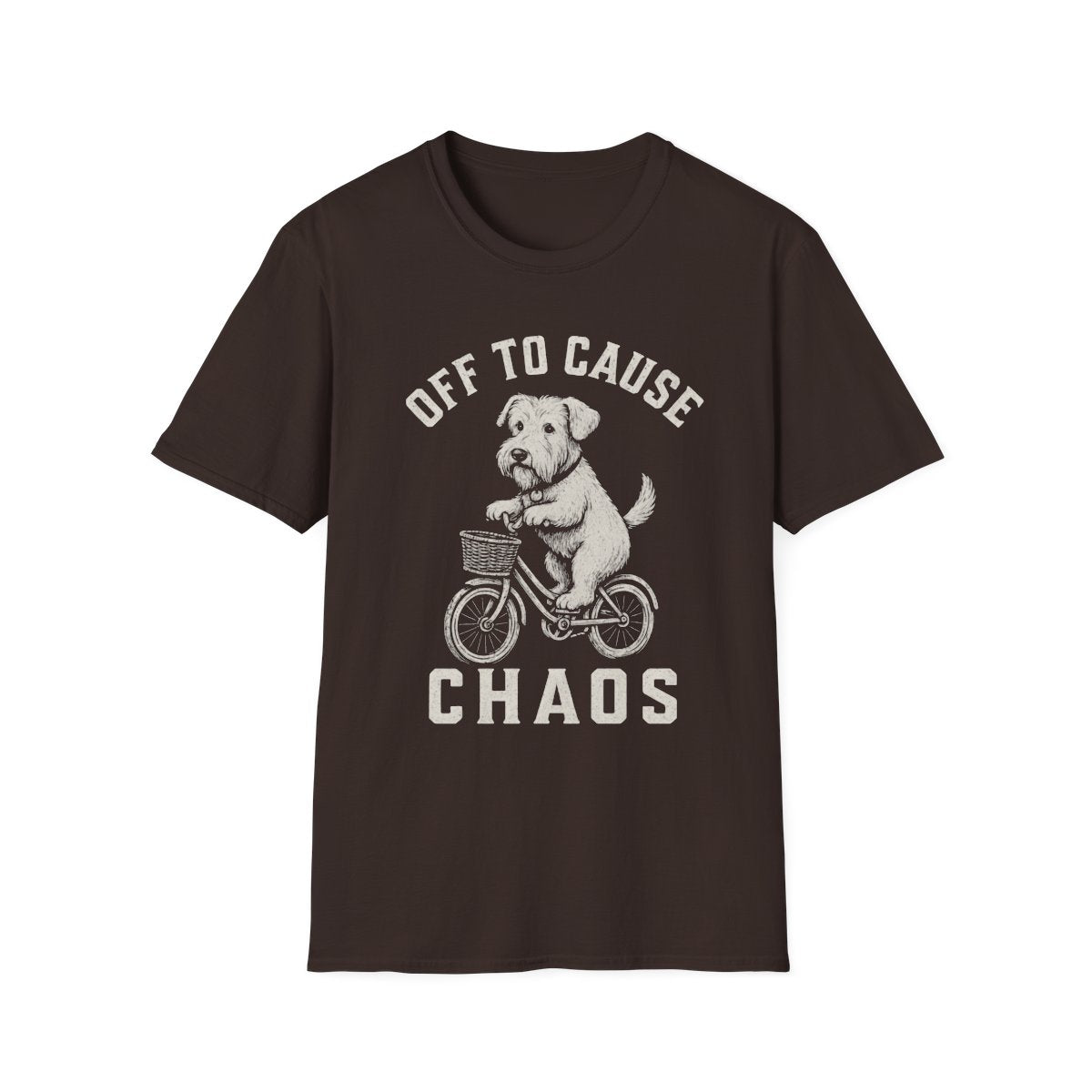 Bicycle Sealyham Terrier Tee - Dark Chocolate