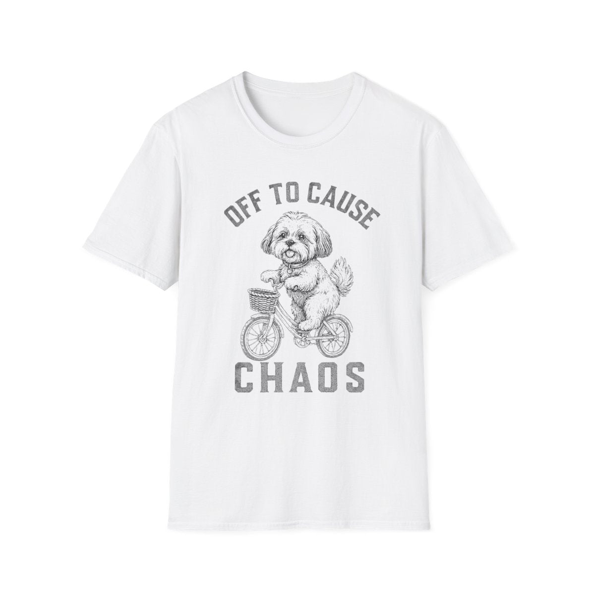 Bicycle Shih Tzu Tee - White