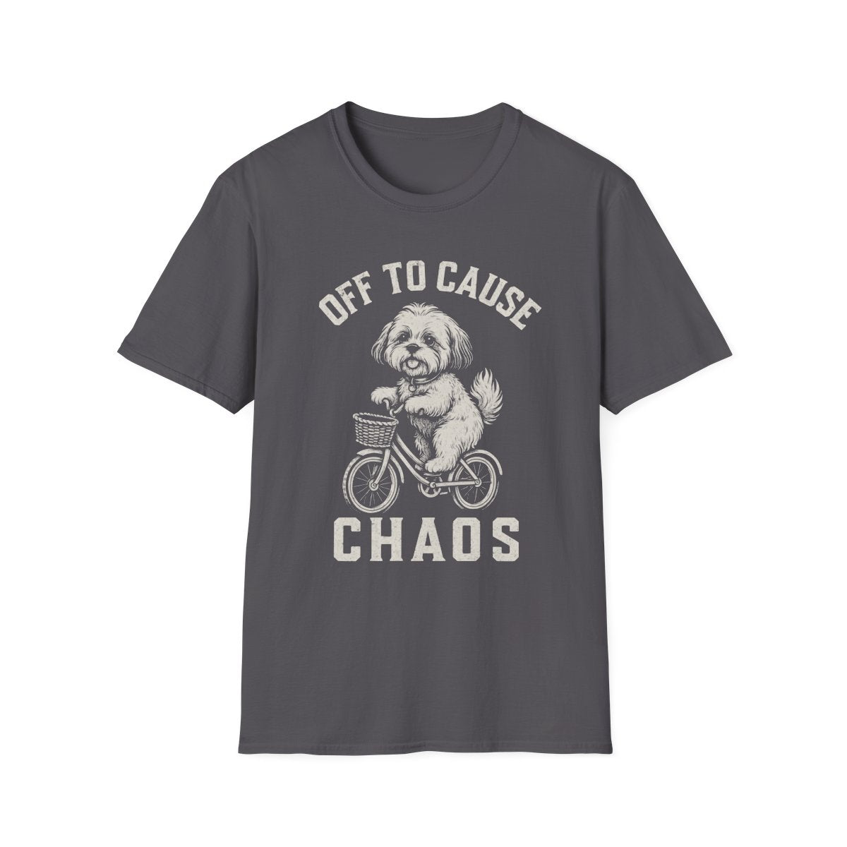 Bicycle Shih Tzu Tee - Charcoal