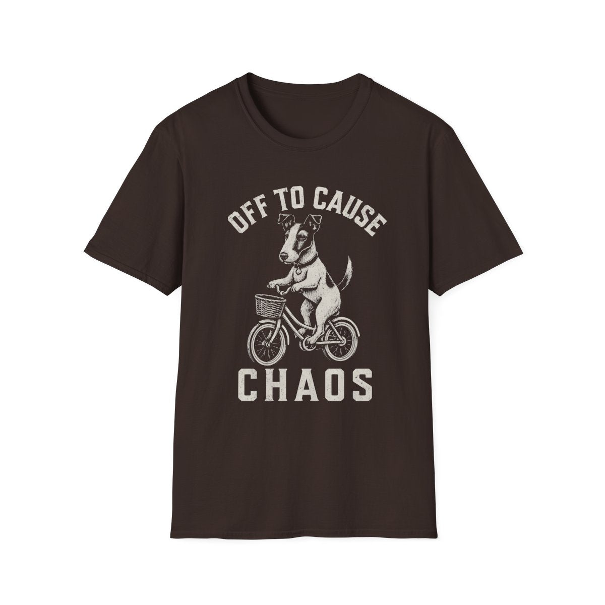 Bicycle Smooth Fox Terrier Tee - Dark Chocolate