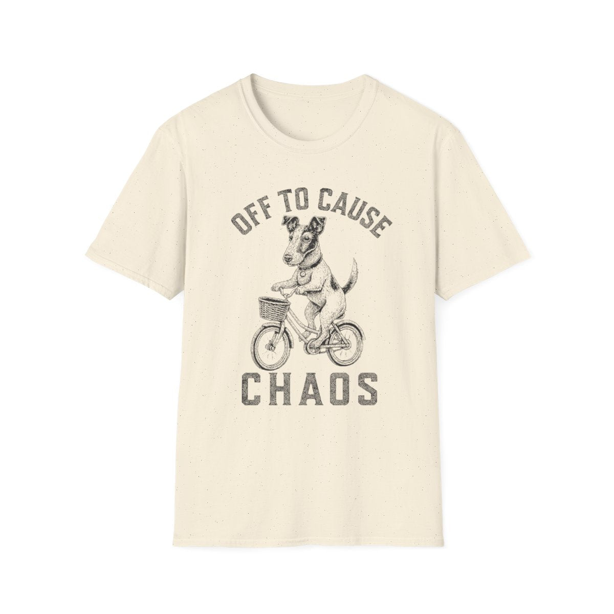Bicycle Smooth Fox Terrier Tee - Natural