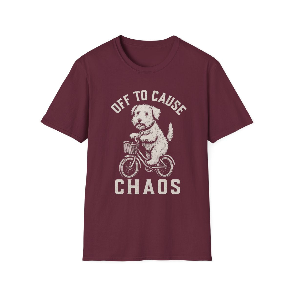Bicycle Soft Coated Wheaten Terrier Tee - Maroon