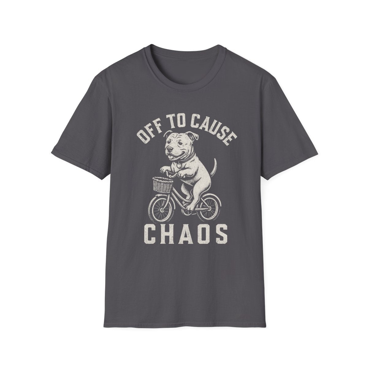 Bicycle Staffordshire Bull Terrier Tee - Charcoal