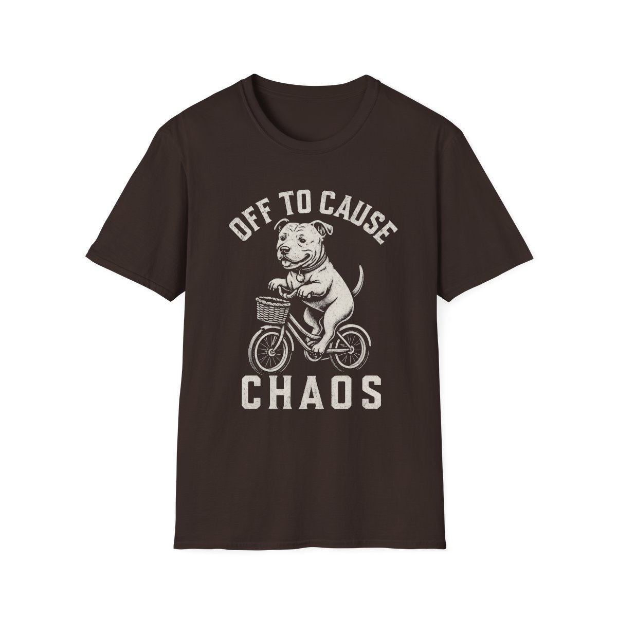 Bicycle Staffordshire Bull Terrier Tee - Dark Chocolate