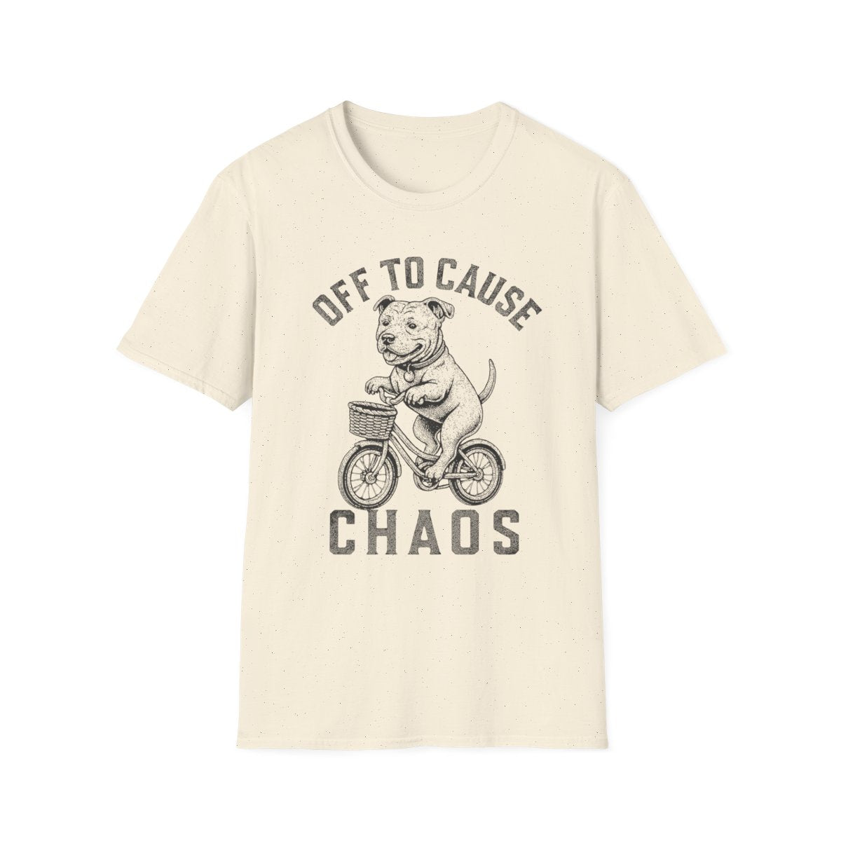 Bicycle Staffordshire Bull Terrier Tee - Natural