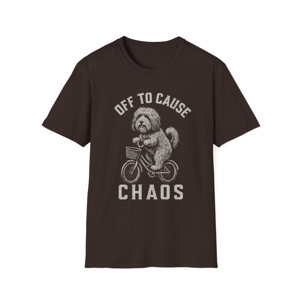 Bicycle Tibetan Terrier Tee - Dark Chocolate