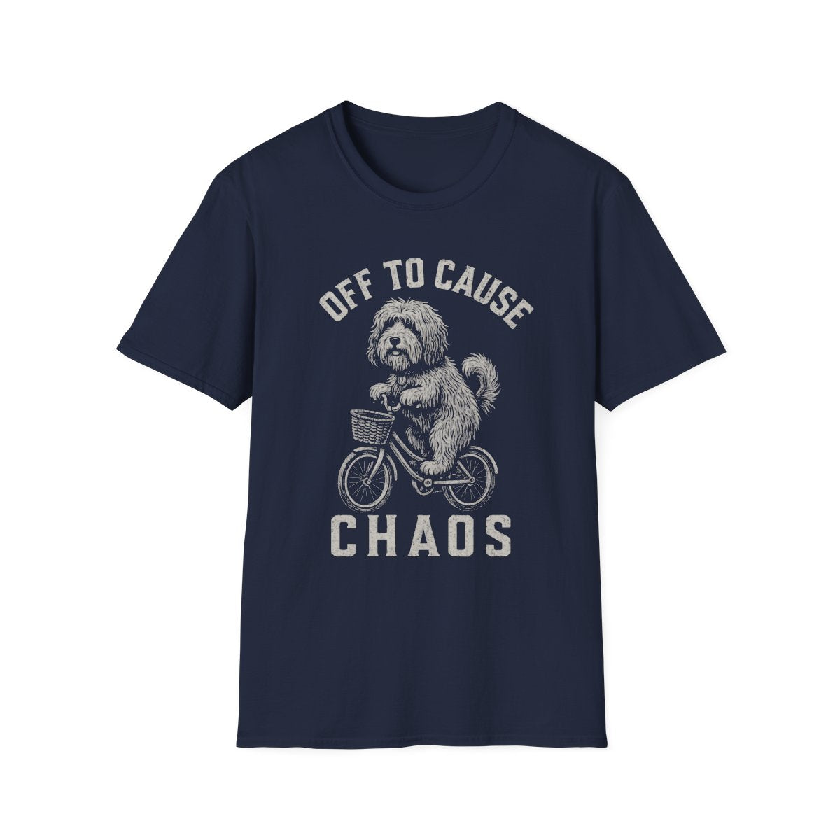 Bicycle Tibetan Terrier Tee - Navy