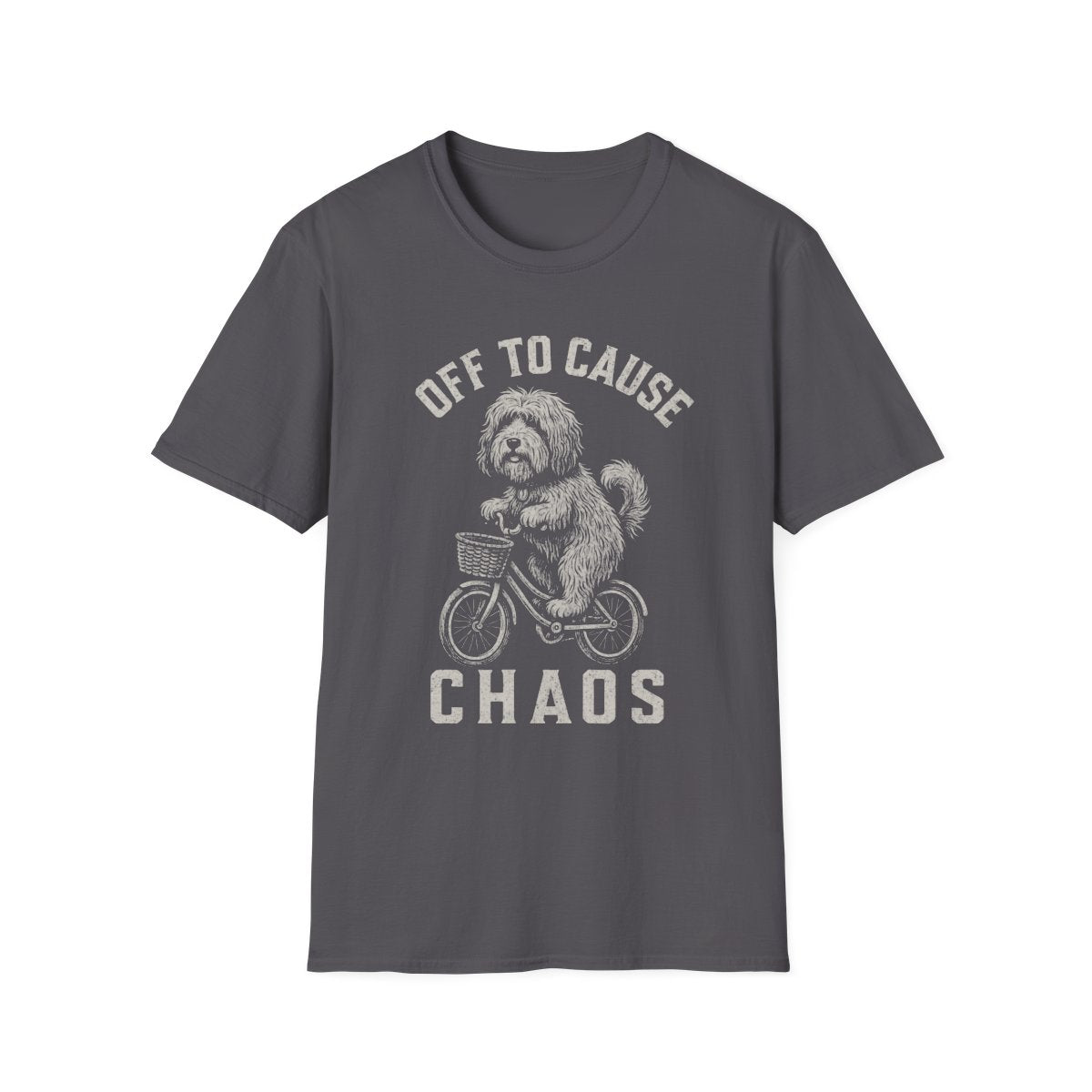 Bicycle Tibetan Terrier Tee - Charcoal