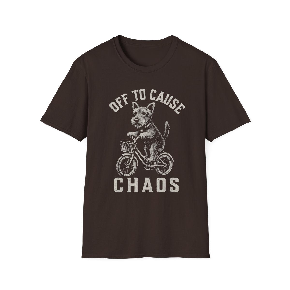 Bicycle Welsh Terrier Tee - Dark Chocolate