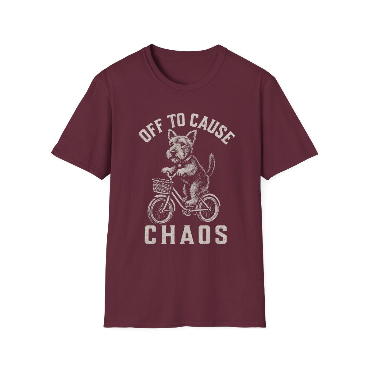Bicycle Welsh Terrier Tee - Maroon