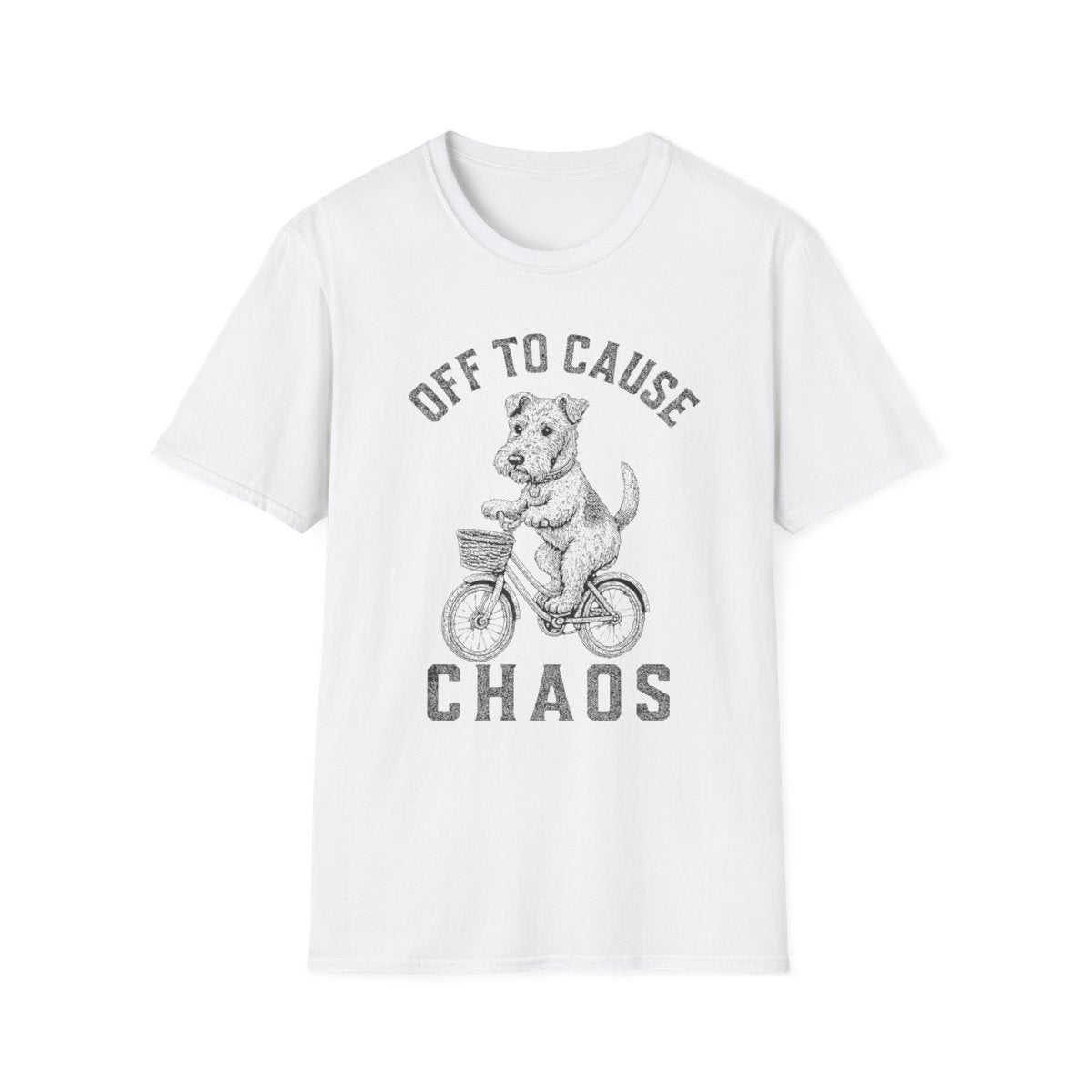 Bicycle Wire Fox Terrier Tee - White