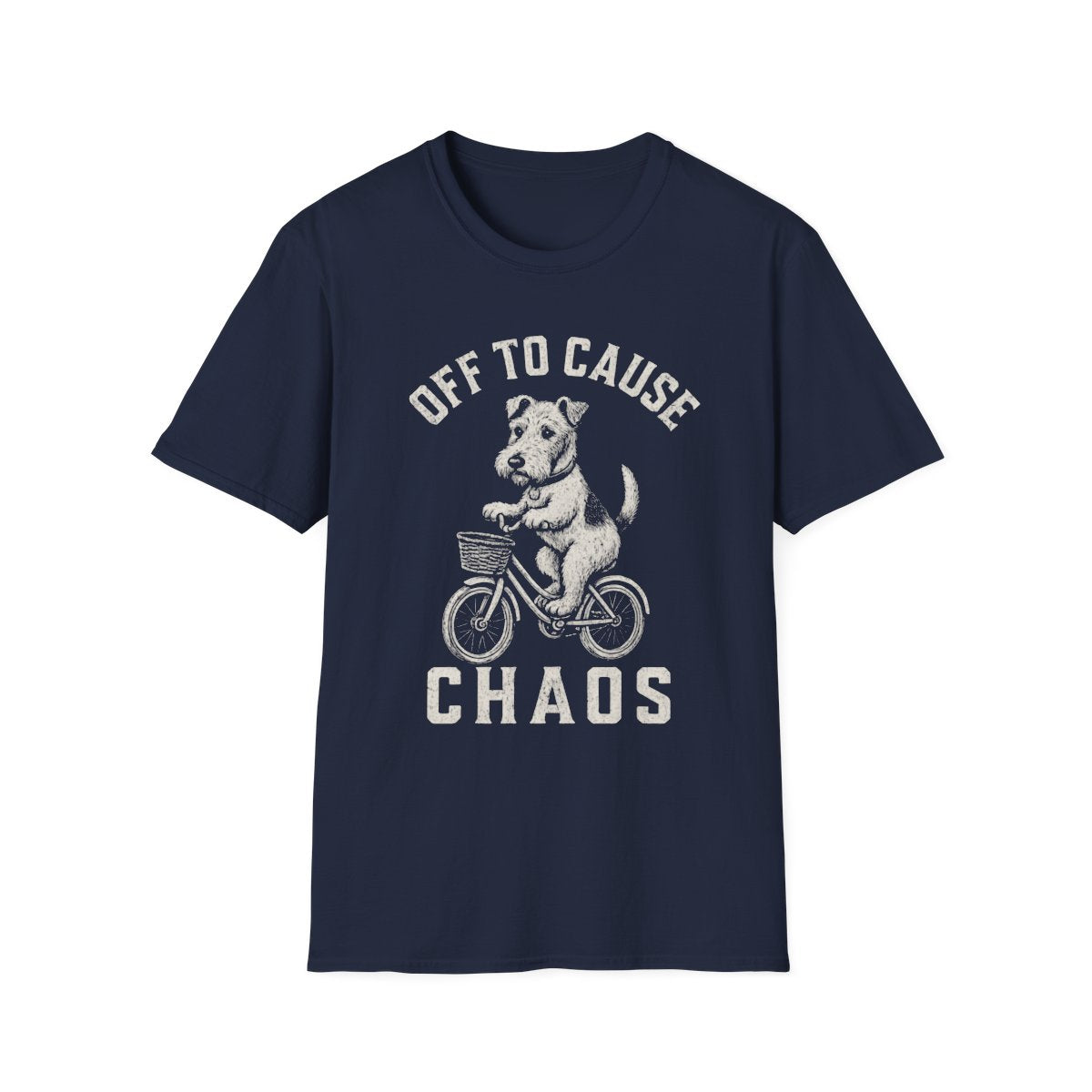 Bicycle Wire Fox Terrier Tee - Navy
