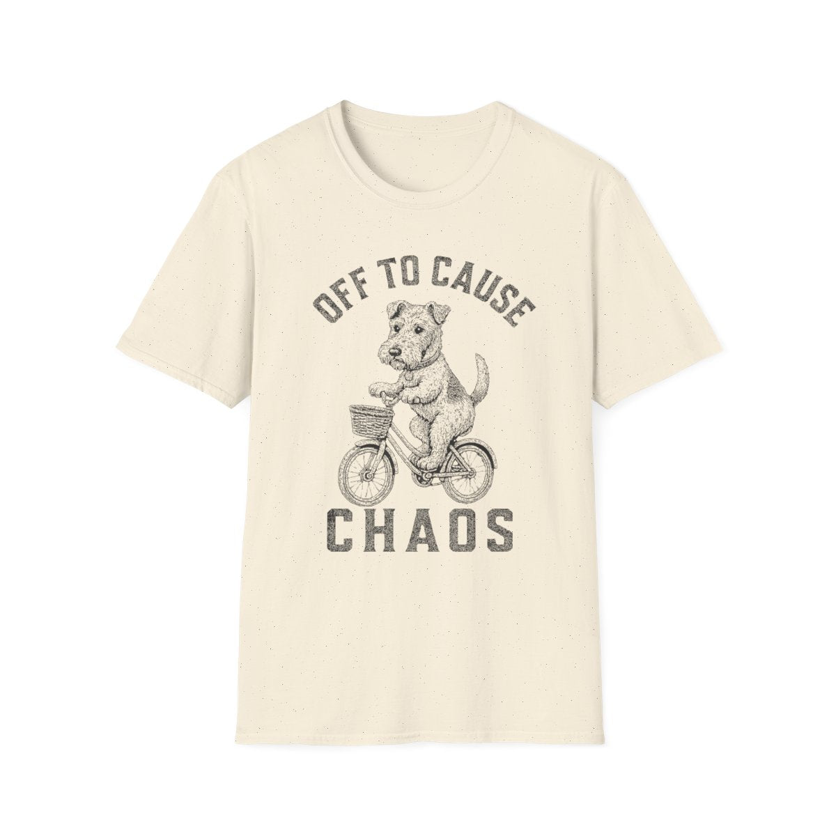 Bicycle Wire Fox Terrier Tee - Natural