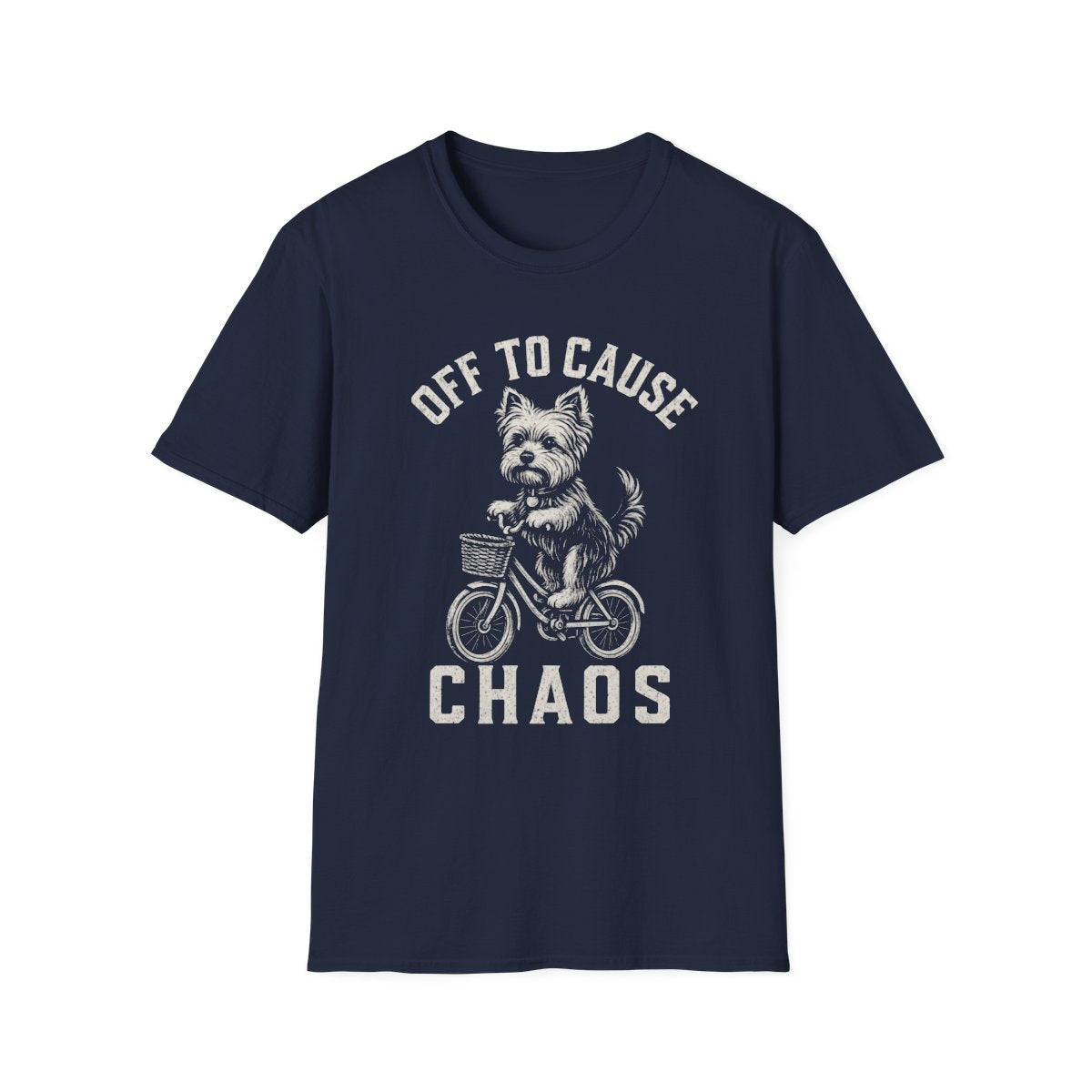 Bicycle Yorkshire Terrier Tee - Navy