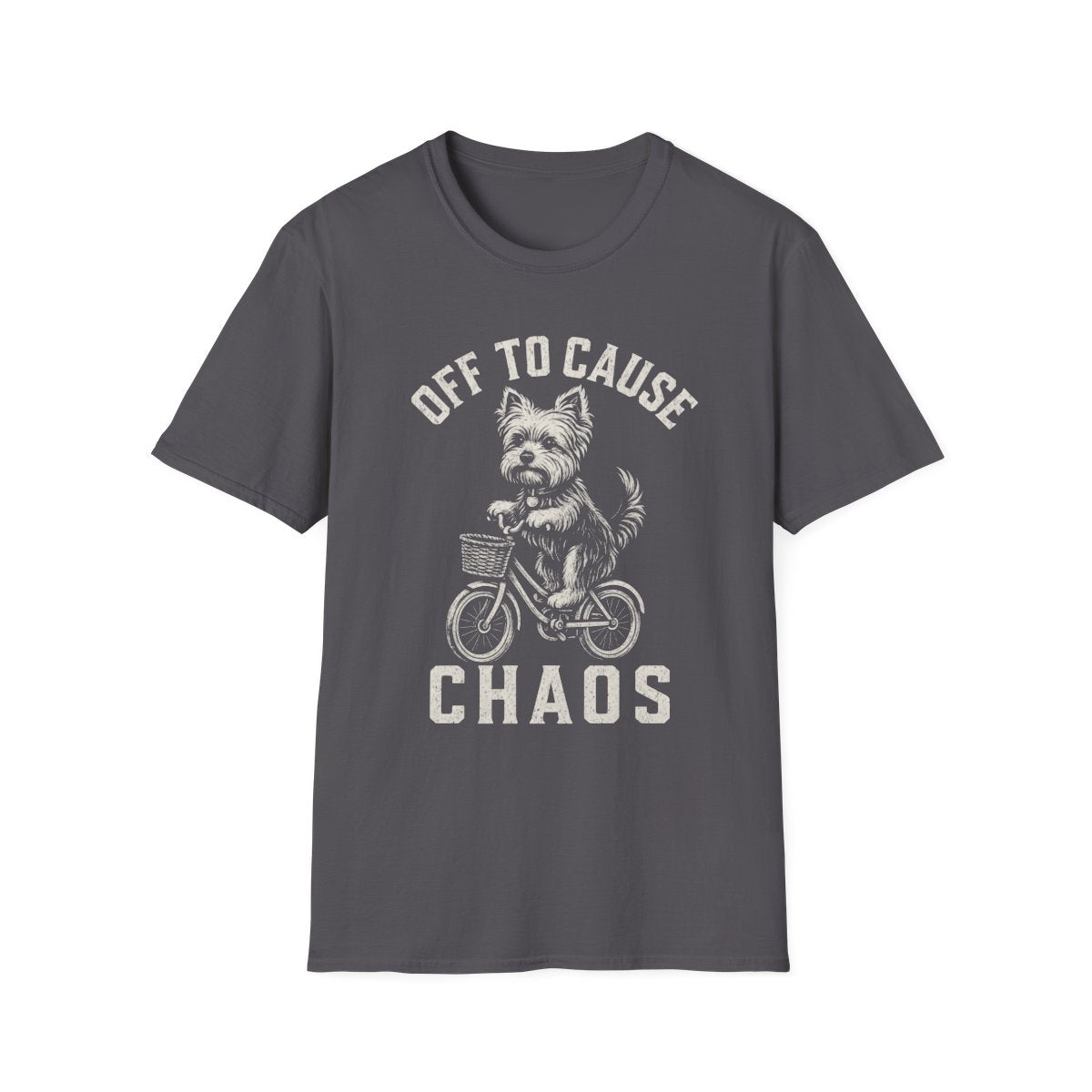 Bicycle Yorkshire Terrier Tee - Charcoal
