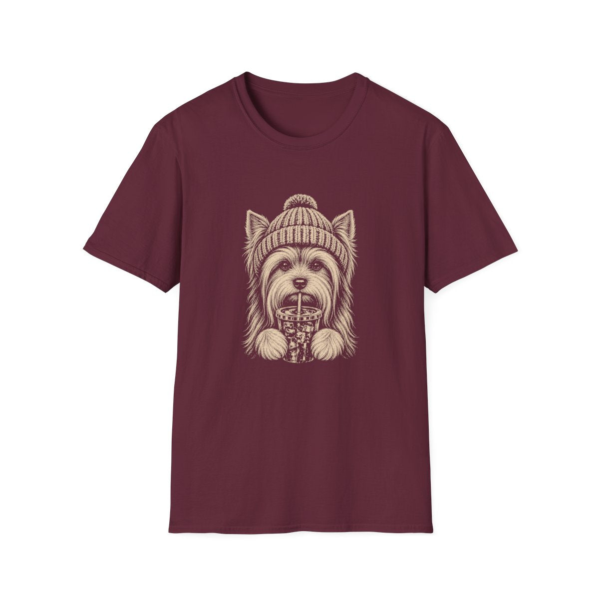 Biewer Terrier Cold Brew Tee - Maroon