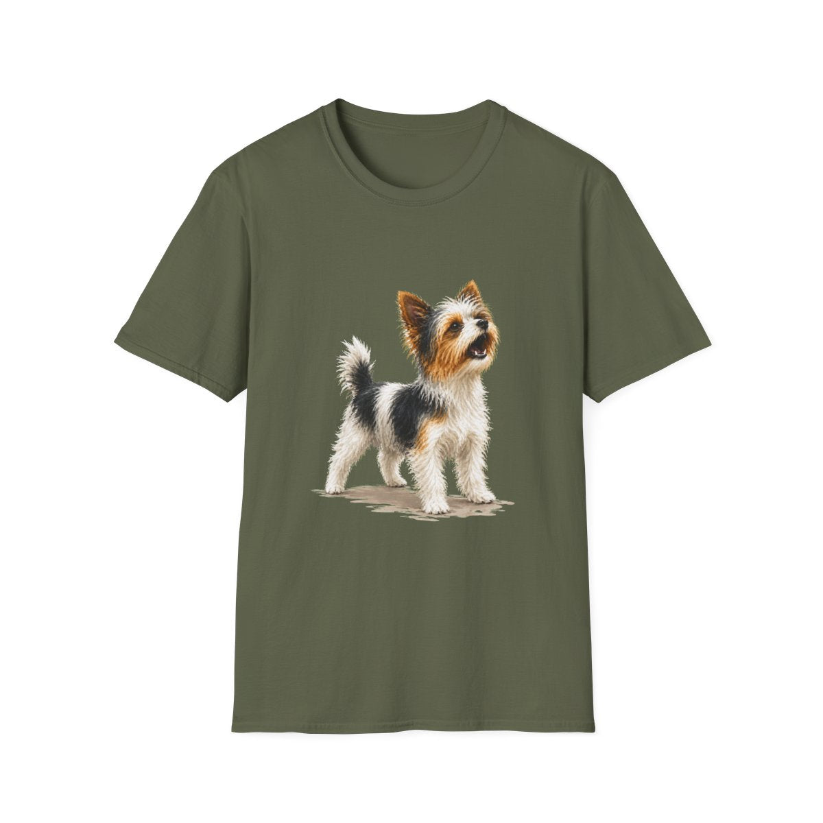 Biewer Terrier Head Of Security Tee - Military Green