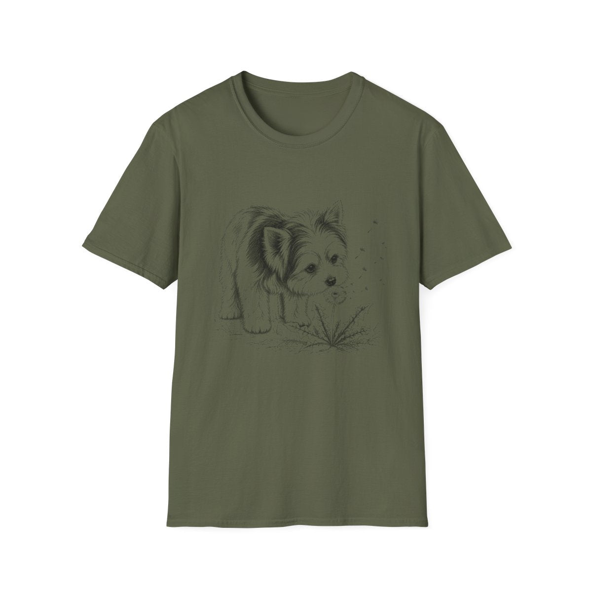 Biewer Terrier Make A Wish Tee - Military Green