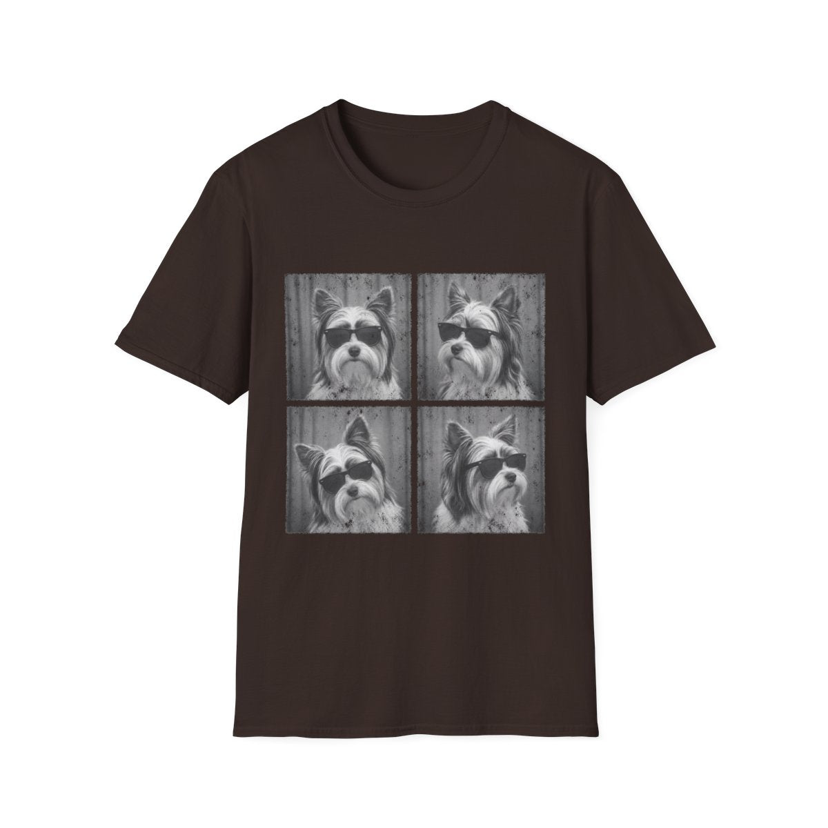 Biewer Terrier Photo Booth Tee - Dark Chocolate