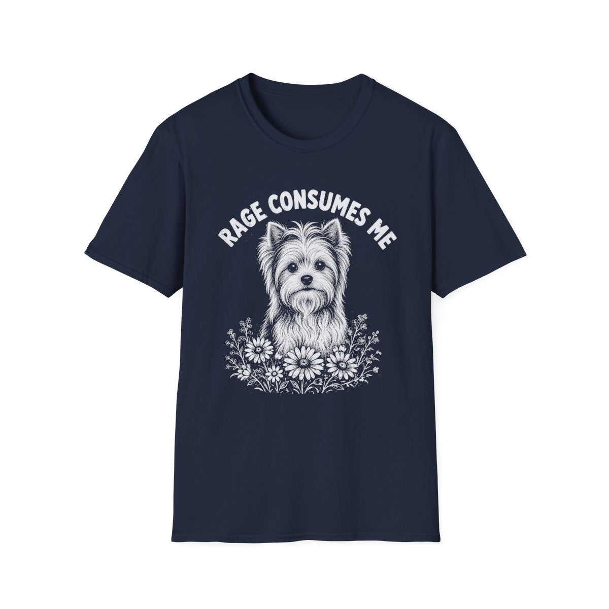 Biewer Terrier Rage Consumes Me Tee - Navy