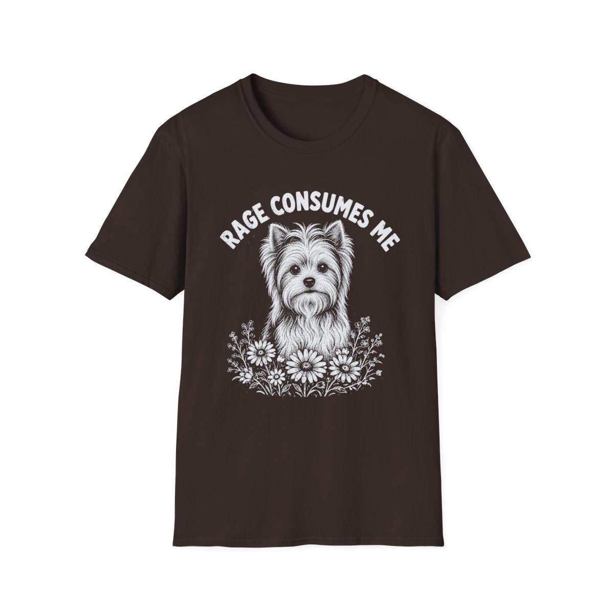Biewer Terrier Rage Consumes Me Tee - Dark Chocolate
