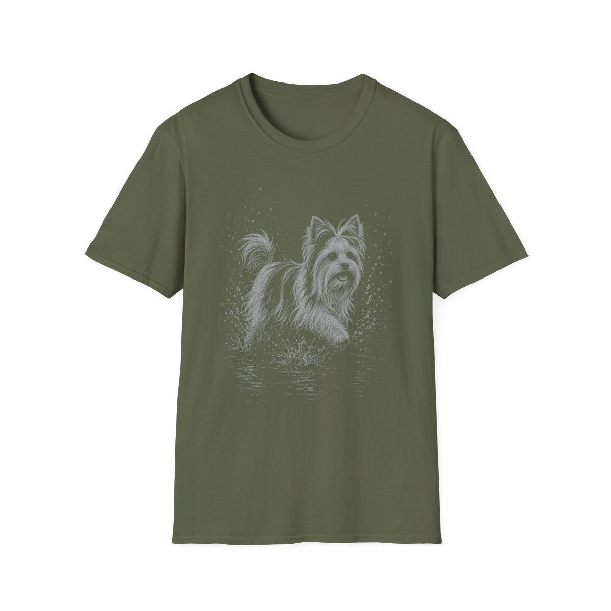 Biewer Terrier Water Run Tee - Military Green