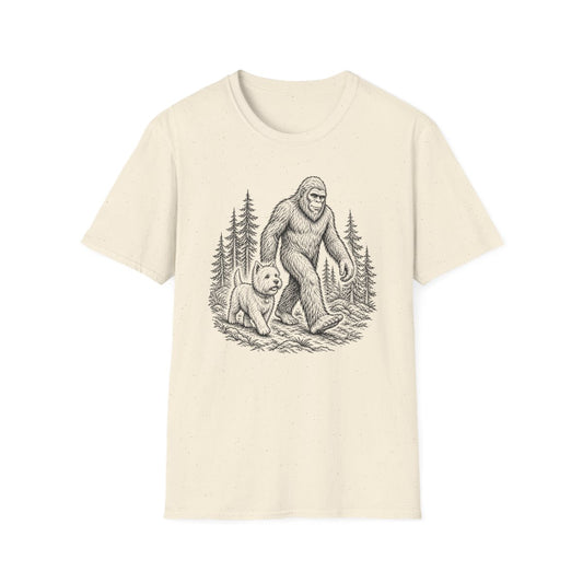 Bigfoot Buddy Westie Tee - Natural