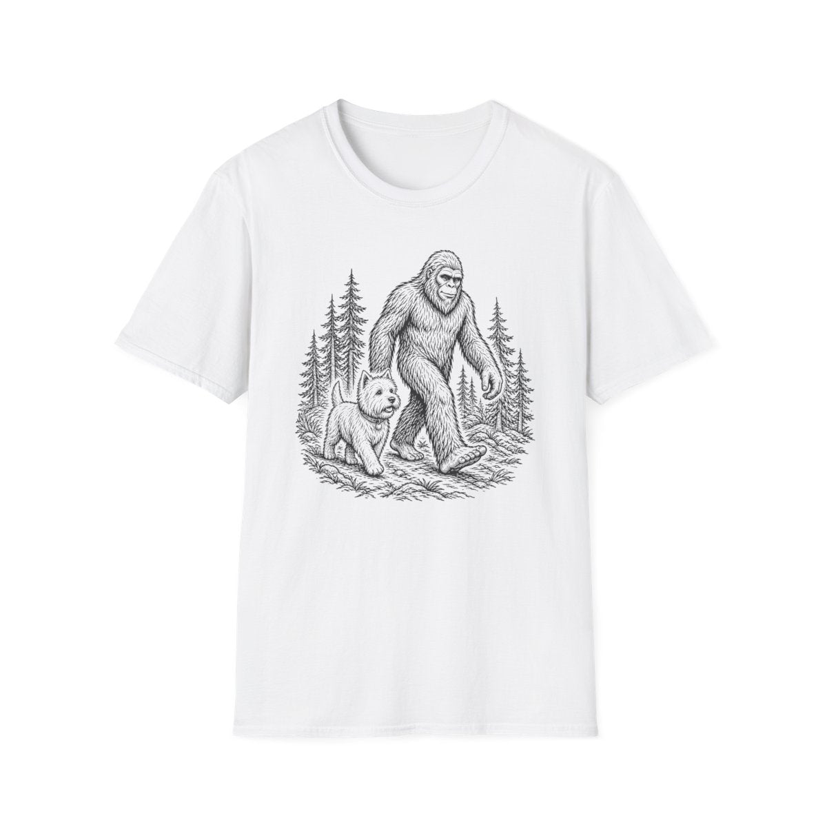 Bigfoot Buddy Westie Tee - White