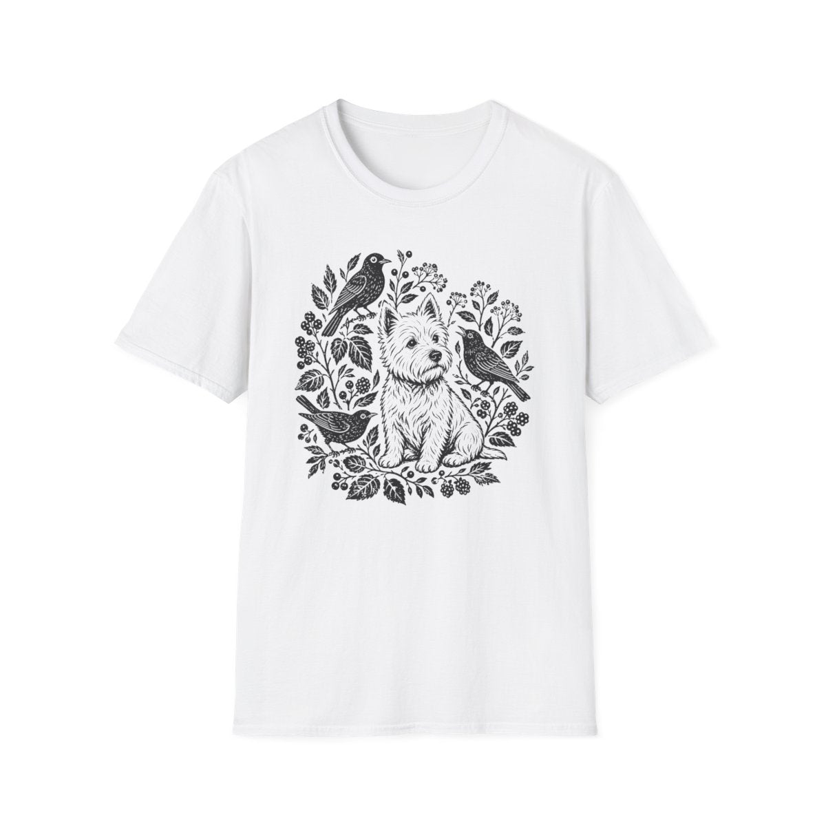 Blackbird Garden Westie Tee - White
