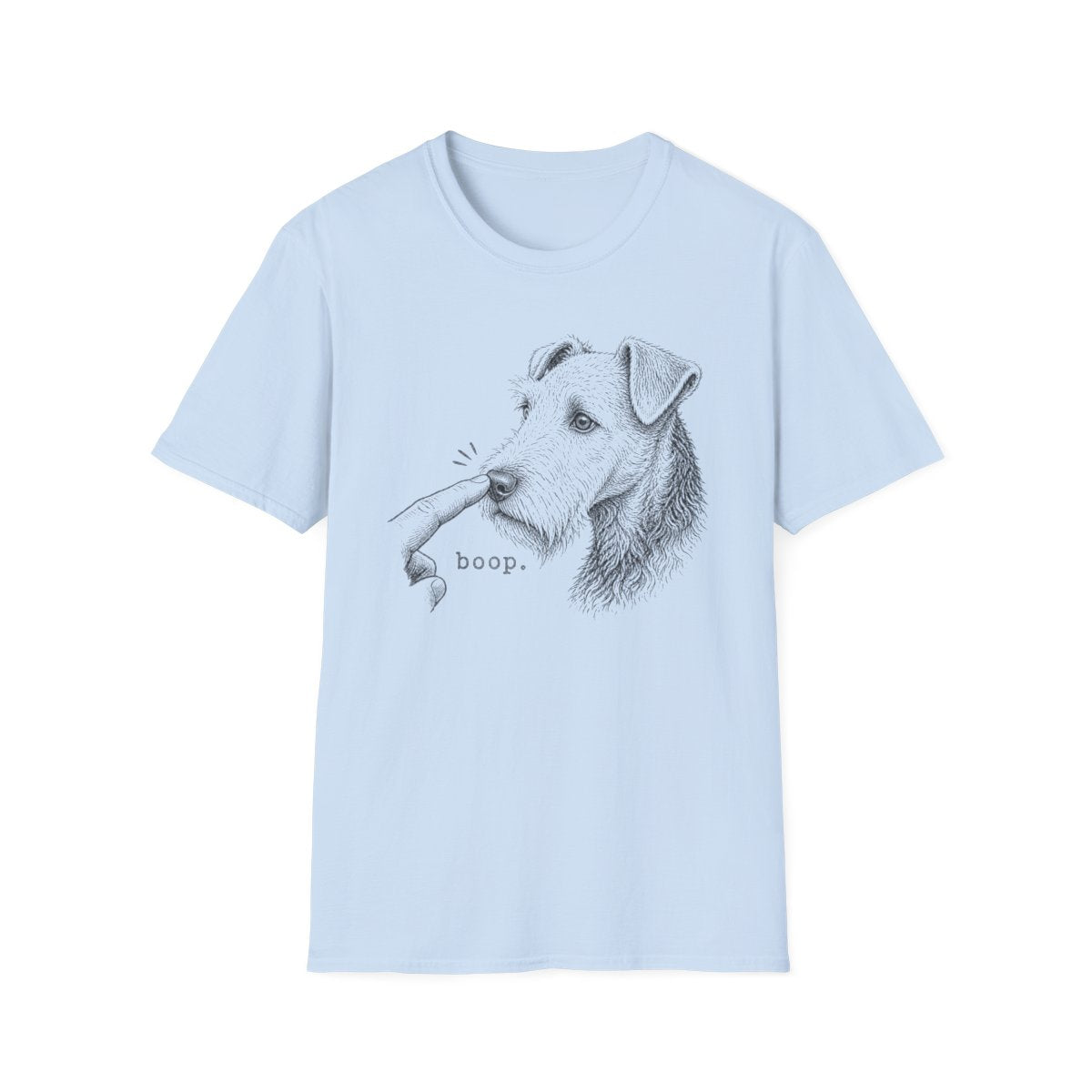 Boop Airedale Terrier Tee - Light Blue
