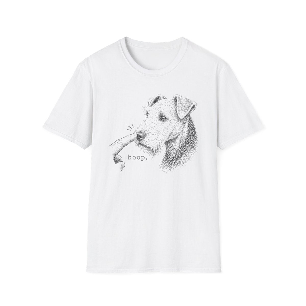 Boop Airedale Terrier Tee - White