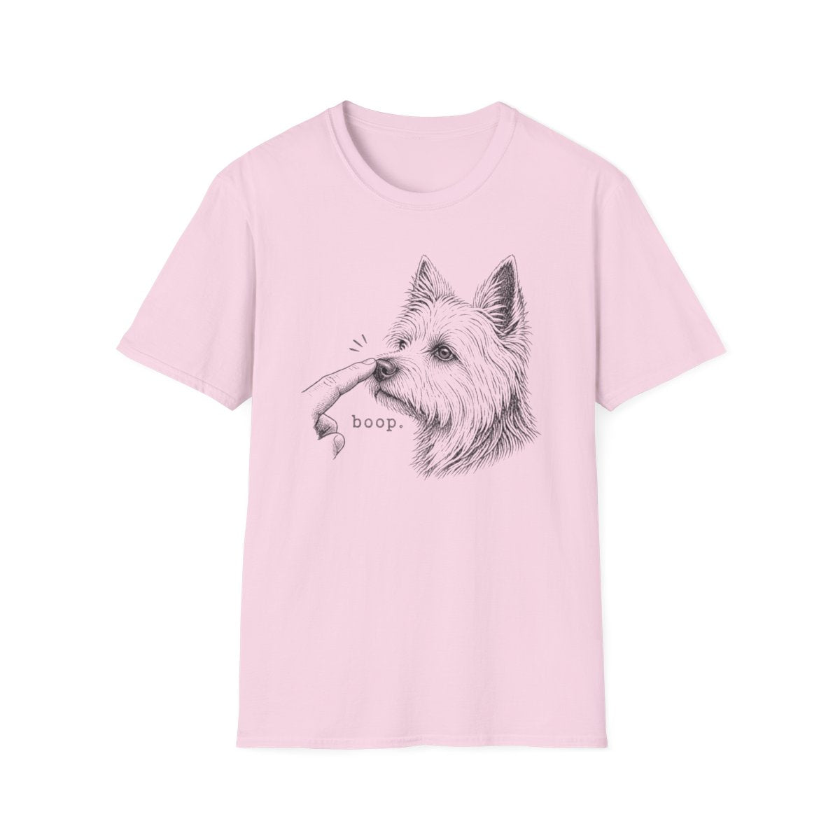 Boop Australian Terrier Tee - Light Pink