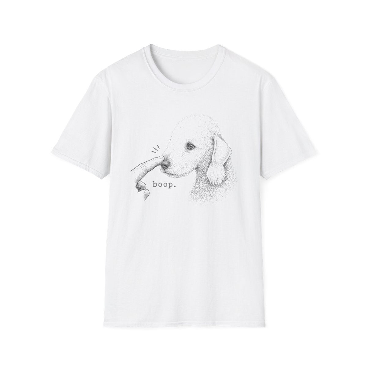 Boop Bedlington Terrier Tee - White