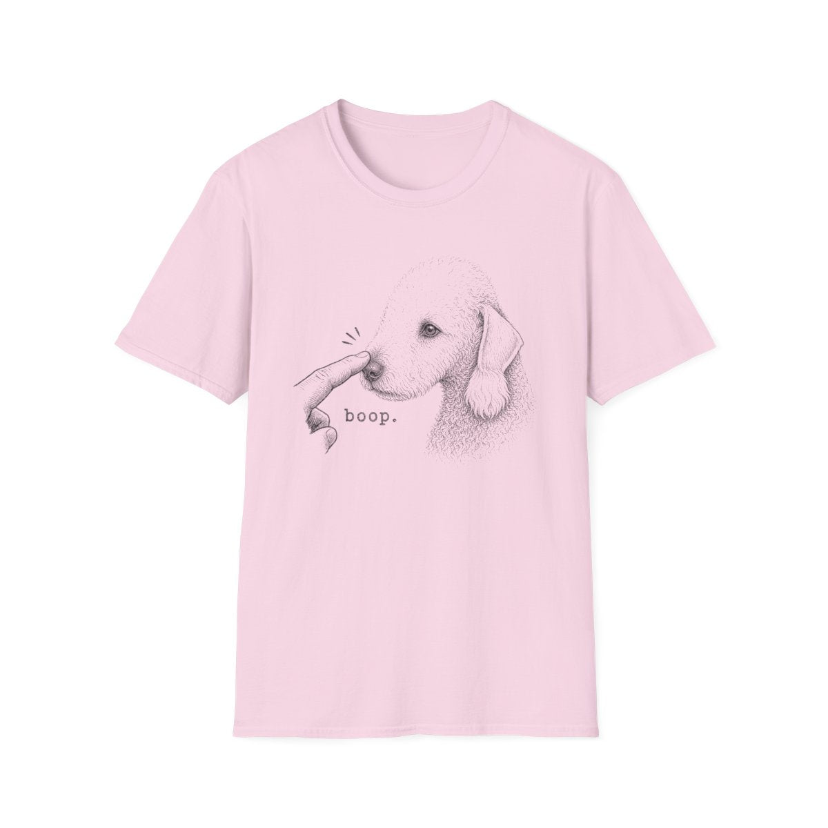 Boop Bedlington Terrier Tee - Light Pink