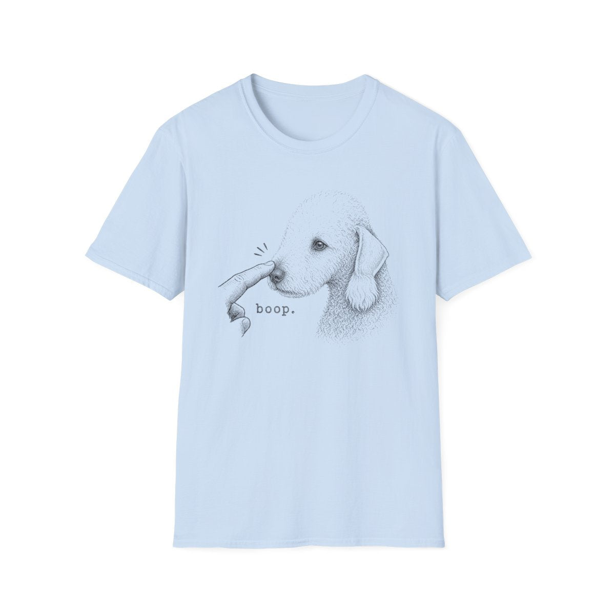 Boop Bedlington Terrier Tee - Light Blue