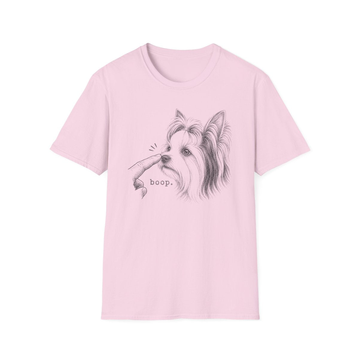 Boop Biewer Terrier Tee - Light Pink